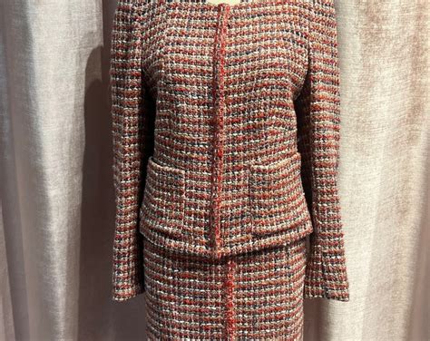 chanel tweed suit dress|vintage chanel tweed suit.